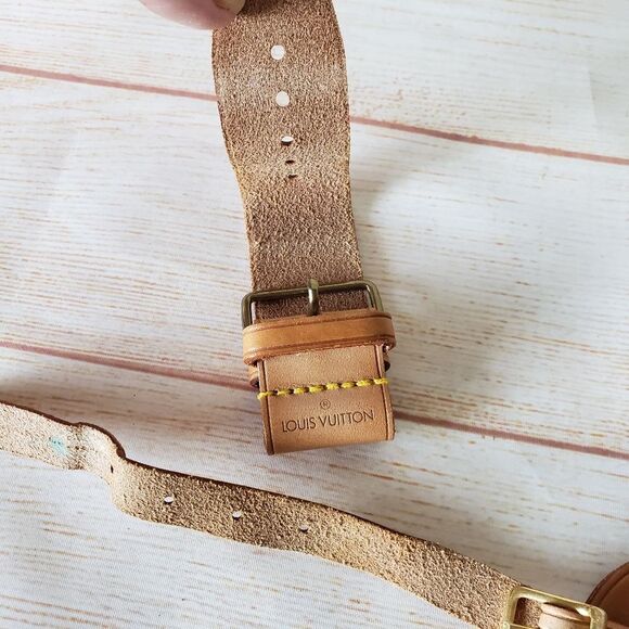 Authentic Louis Vuitton Vachetta Leather  Poignet Luggage Tag Holder Adjustable - Picture 6 of 10